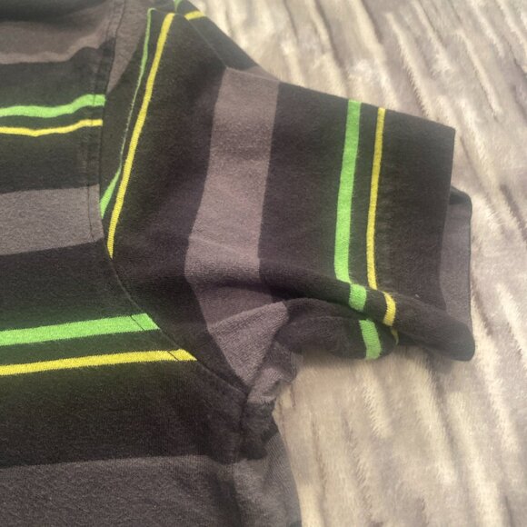 Old Navy Shirt Boy's Size XL Short Sleeve Polo Shirt Grey/Black/Yellow/Green - Picture 3 of 5